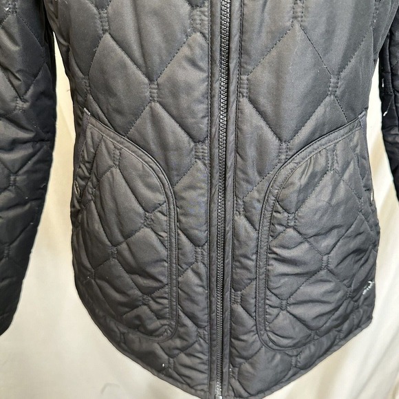 Eddie Bauer Women‎ S Quilted Puffer Jacket Long Sleeve Black Pockets Turtle Neck - Picture 4 of 15